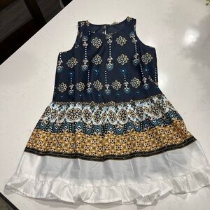 HAYDEN Girls Ruffle Border Print Tank Dress size 11-12